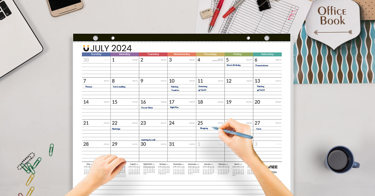 How do I recover a rolled up calendar (Take 22x17 calendar for example)